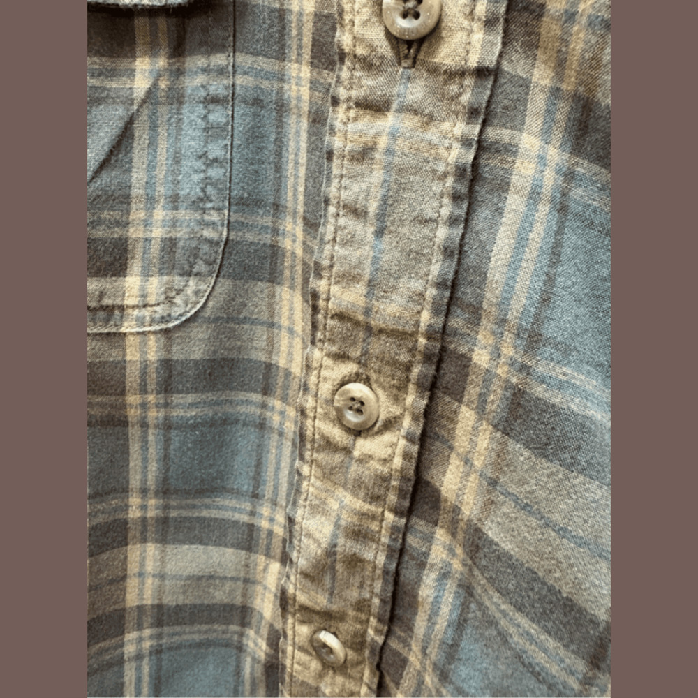 Red Head Plaid Shirt | Green | Size Large Tall | Vintage - Picture 3 of 4